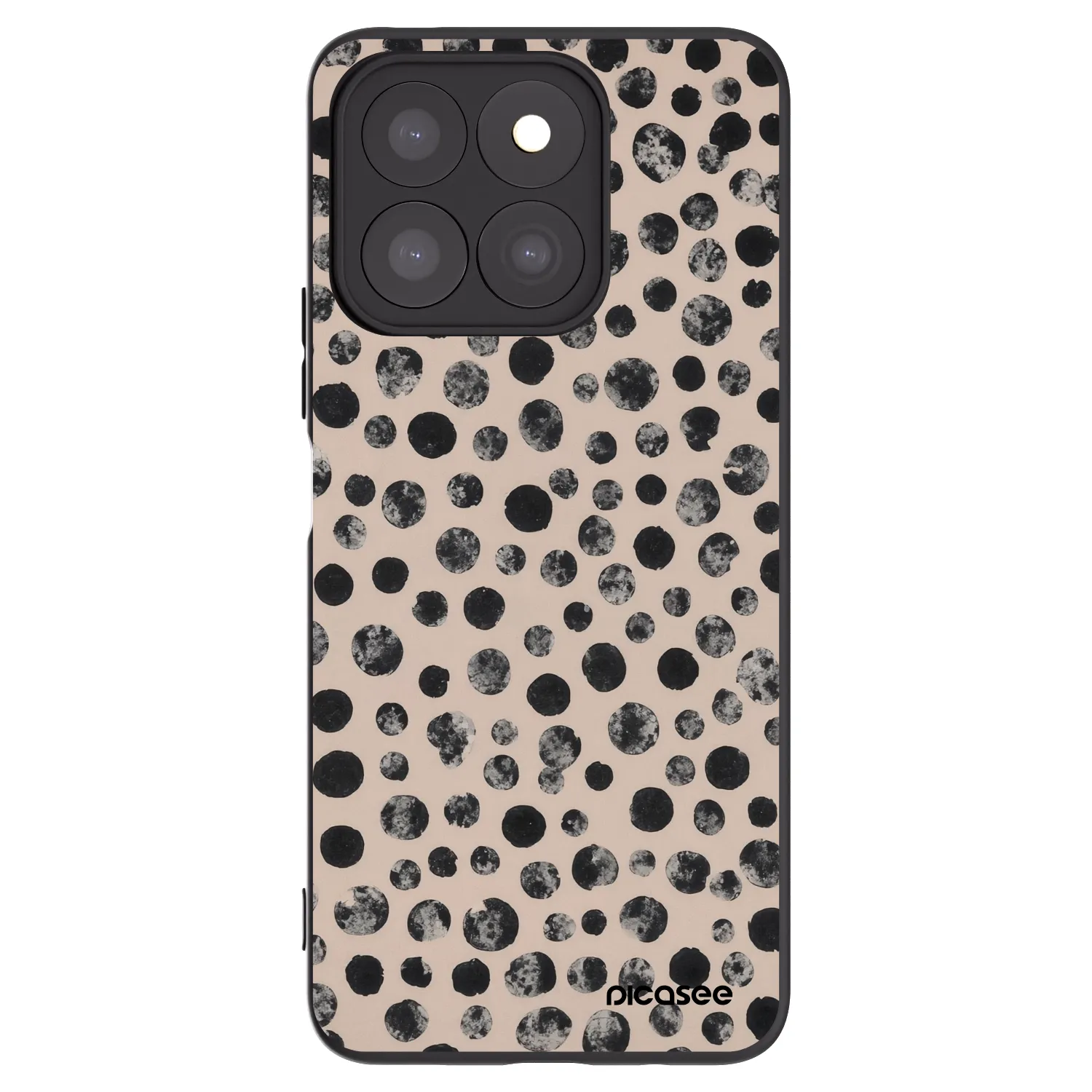 Picasee crna silikonska maskica za Honor X8c - Dots