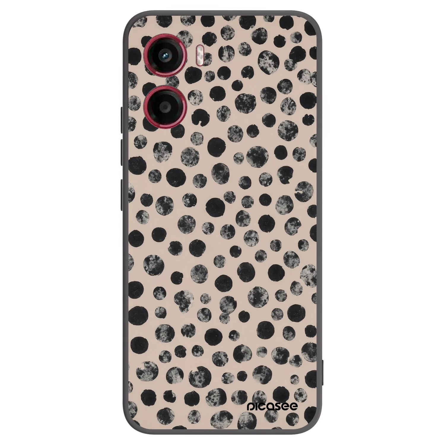 Picasee crna silikonska maskica za Motorola Moto G05 - Dots