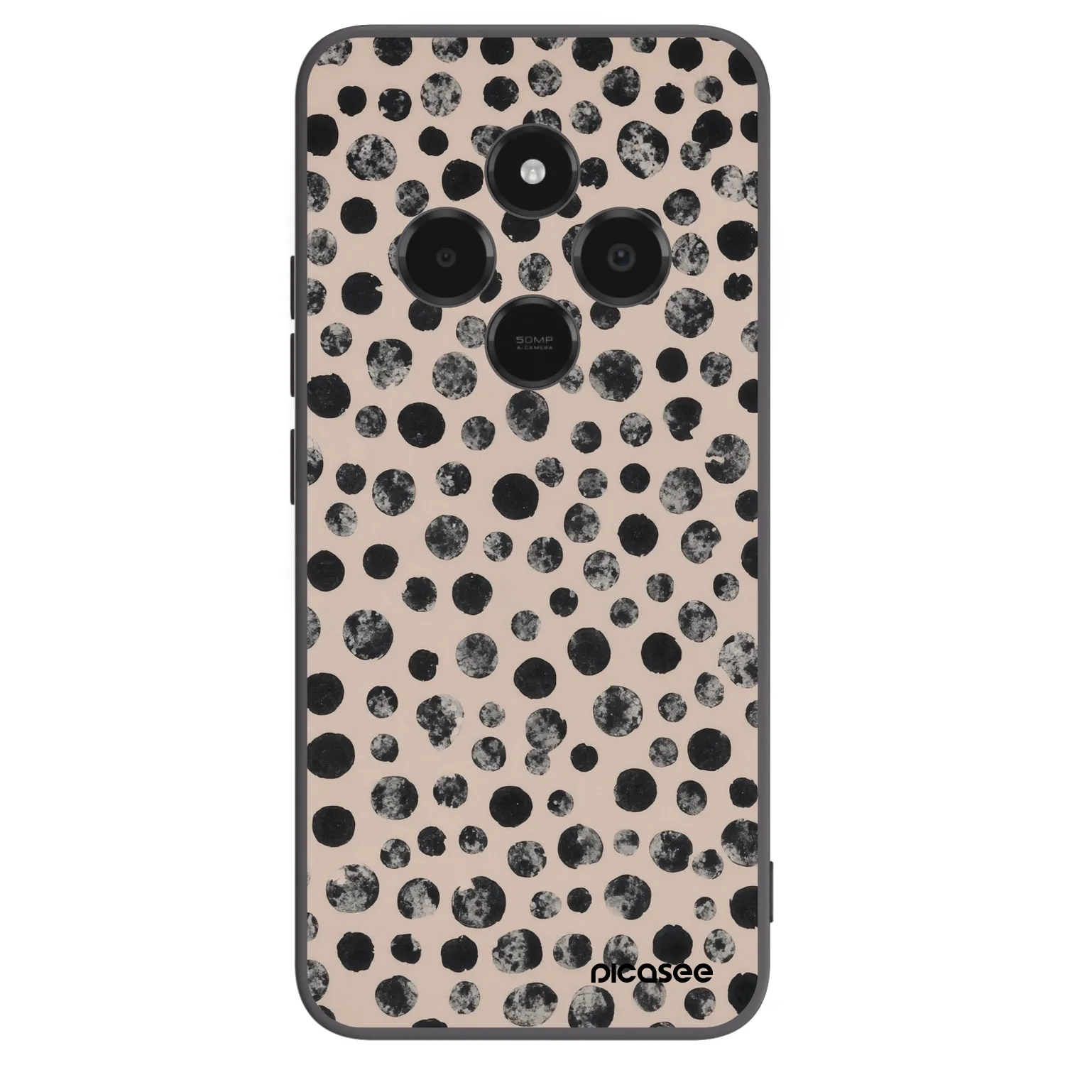 Picasee crna silikonska maskica za Xiaomi Poco C75 - Dots