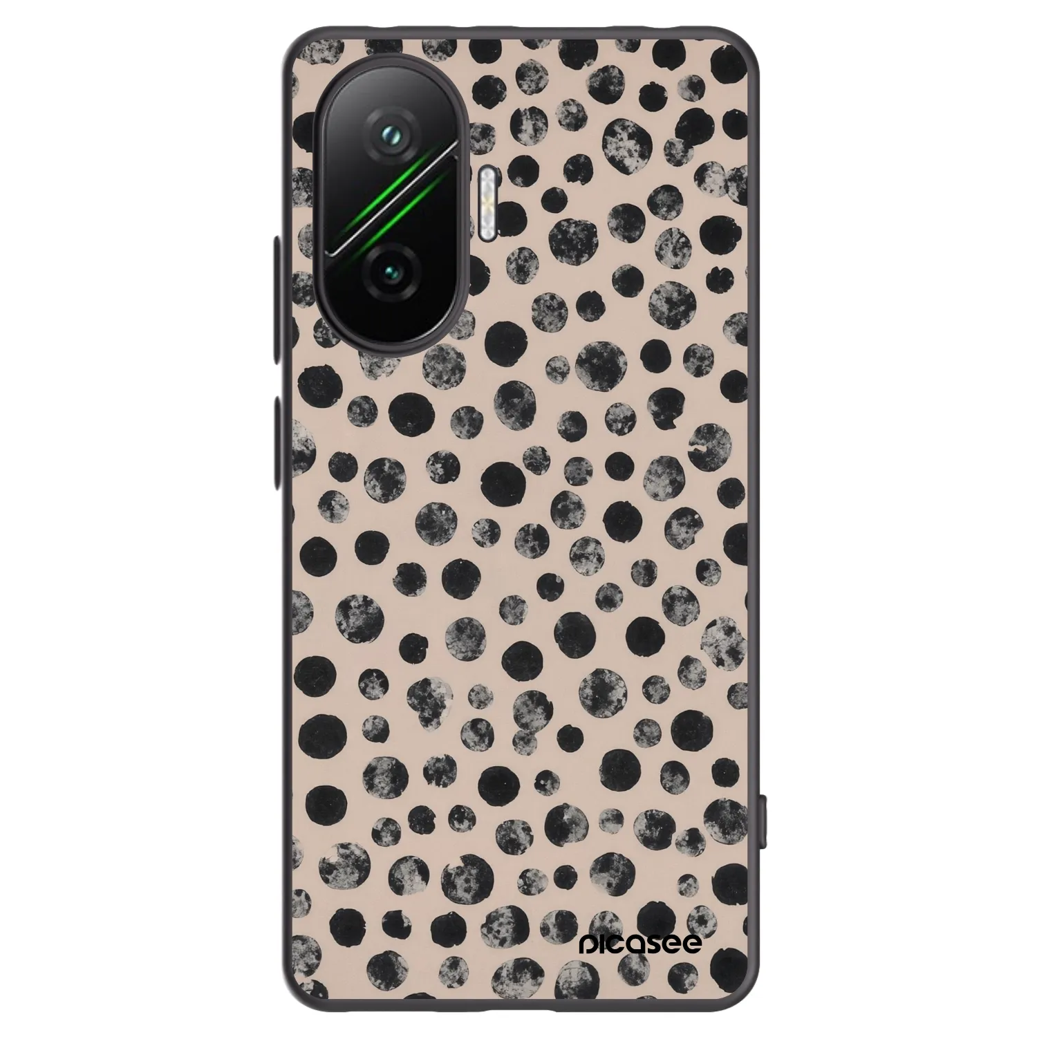 Picasee crna silikonska maskica za Xiaomi Poco F7 Pro 5G - Dots