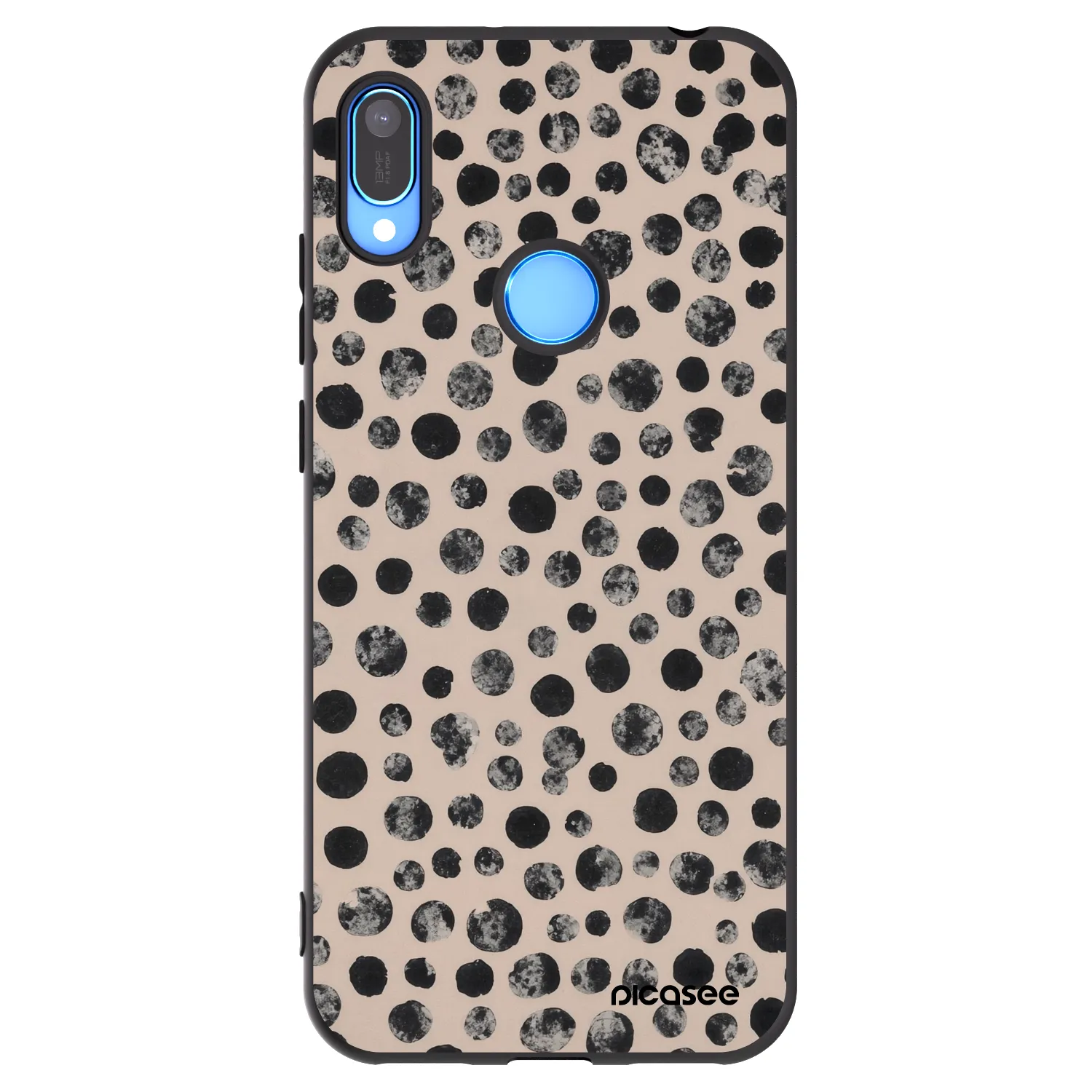 Picasee crna silikonska maskica za Huawei Y6 2019 - Dots