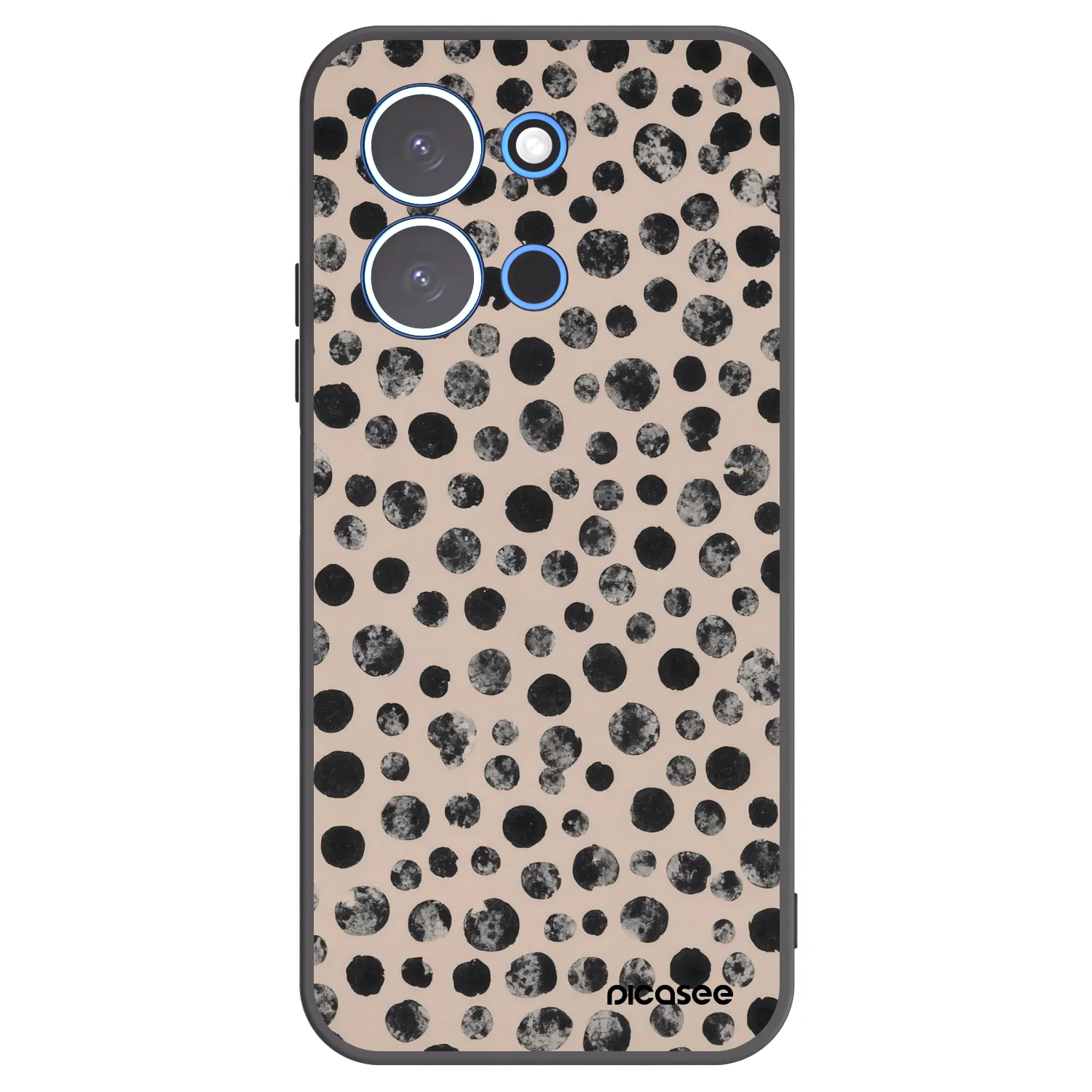 Picasee crna silikonska maskica za Xiaomi Redmi 15C 4G - Dots