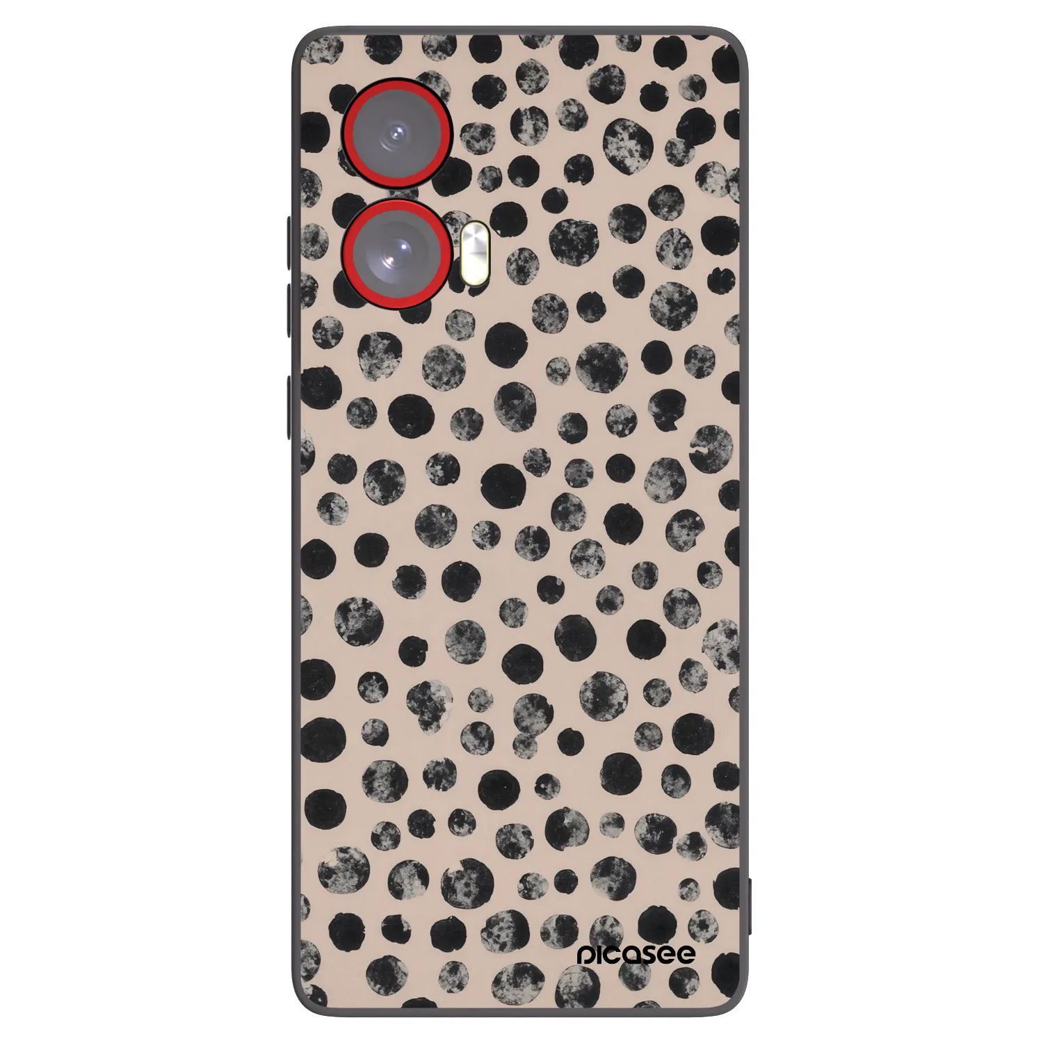 Picasee crna silikonska maskica za Motorola Edge 50 Fusion - Dots