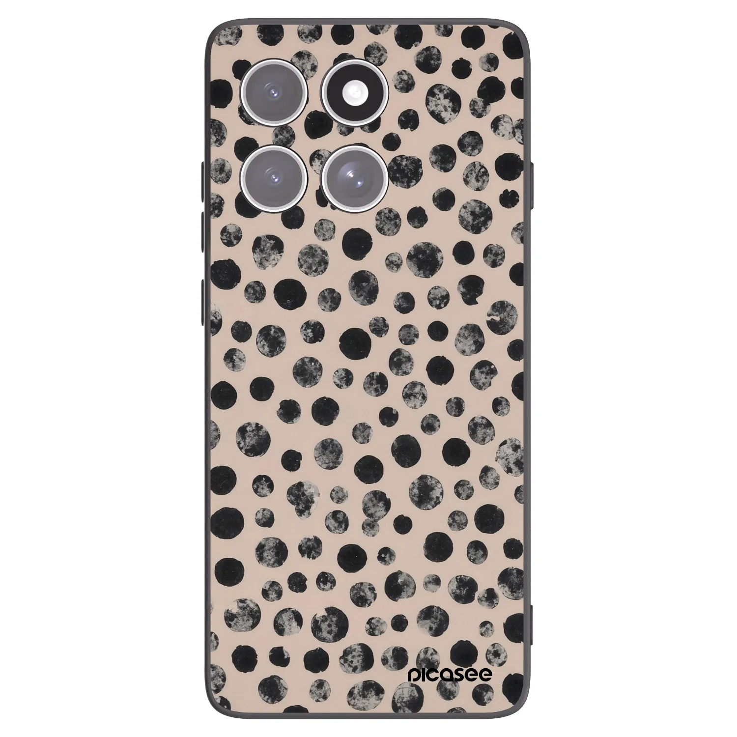 Picasee crna silikonska maskica za Motorola Edge 60 Fusion - Dots
