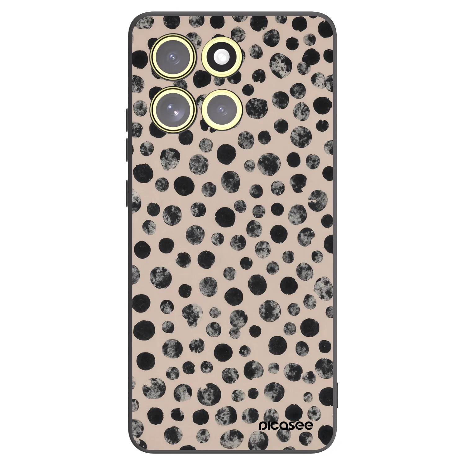 Picasee crna silikonska maskica za Motorola Moto G86 Power 5G - Dots