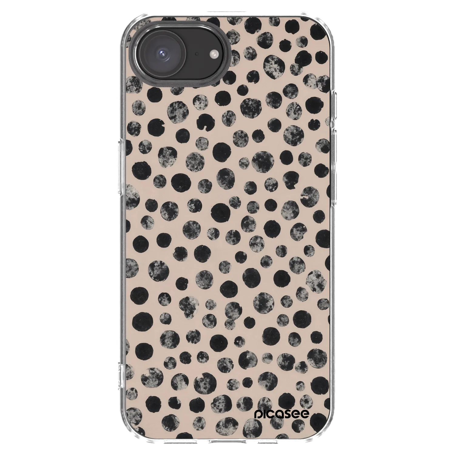 Picasee silikonska prozirna maskica za Apple iPhone 17e - Dots