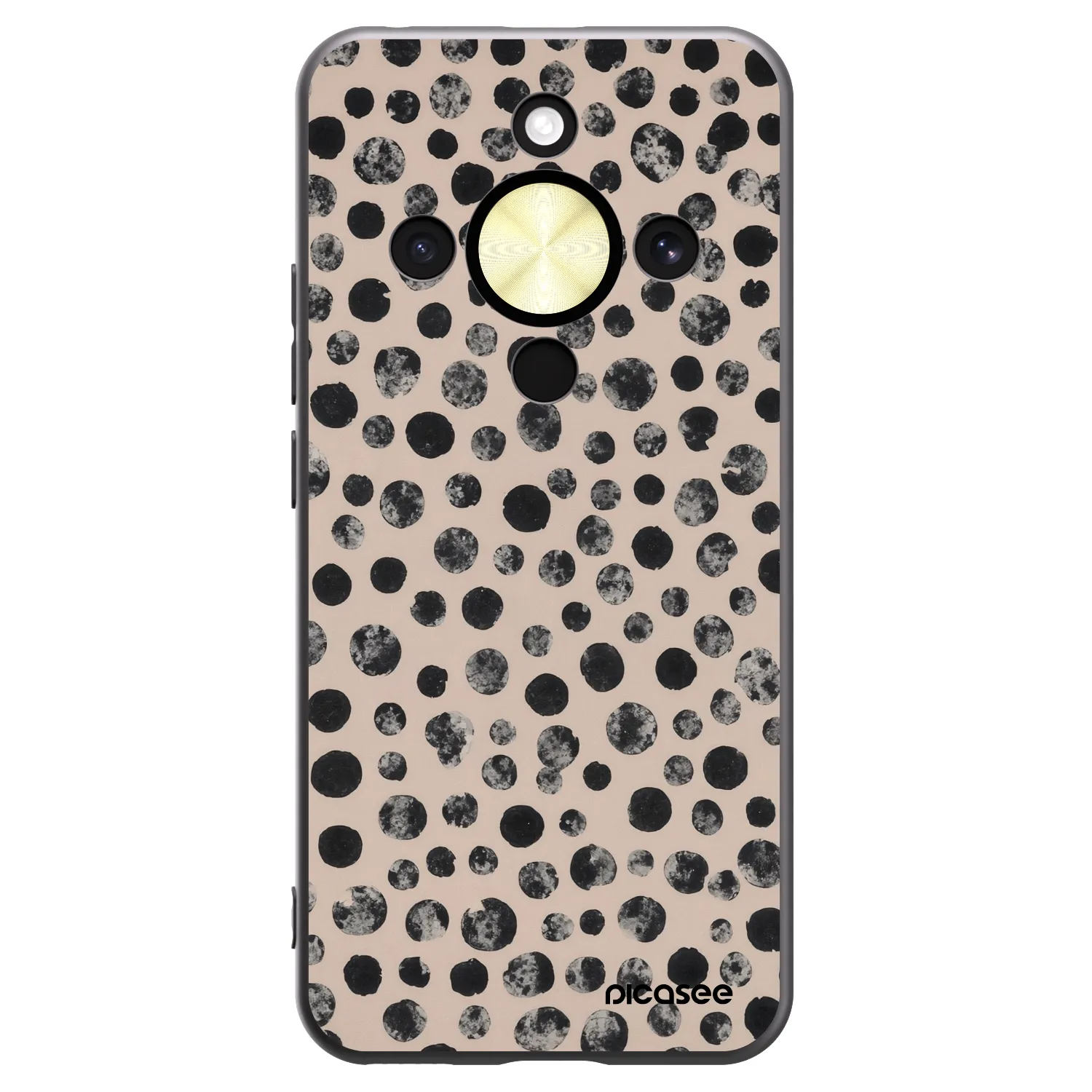 Picasee crna silikonska maskica za Honor Magic8 Lite 5G - Dots