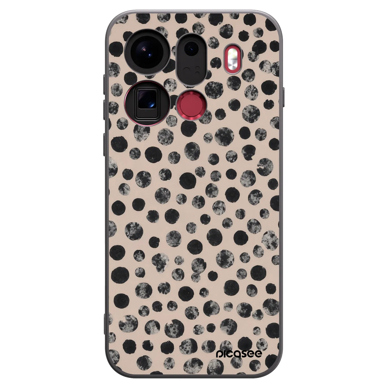Picasee crna silikonska maskica za OPPO Find X9 Pro - Dots