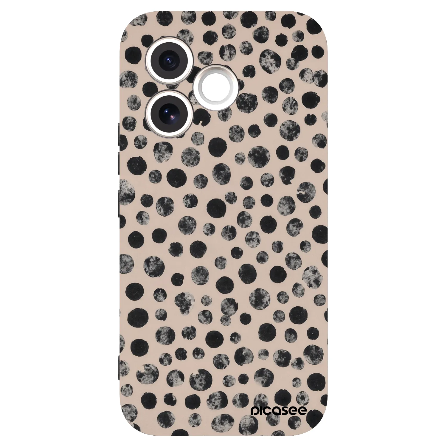 Picasee crna silikonska maskica za Honor 600 Lite - Dots