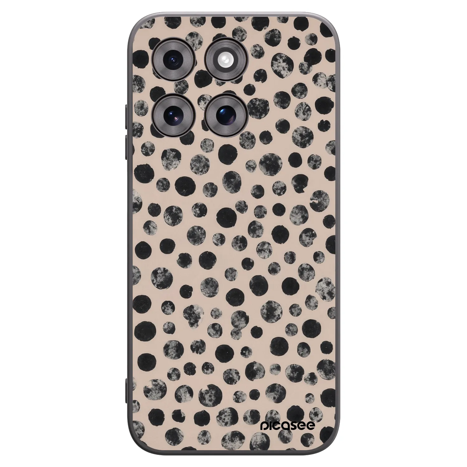 Picasee crna silikonska maskica za Motorola Moto G77 - Dots