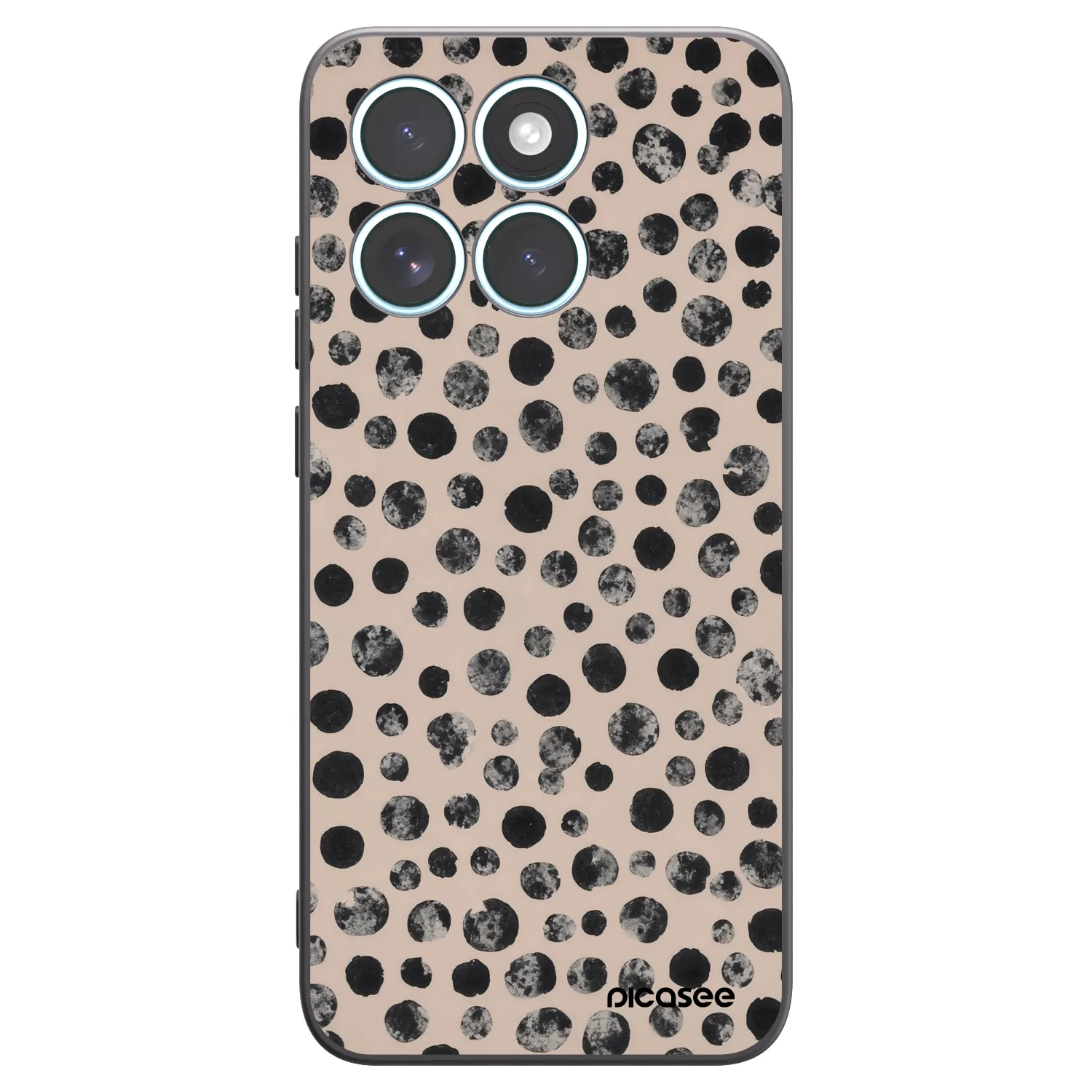 Picasee crna silikonska maskica za Motorola Edge 70 Fusion - Dots