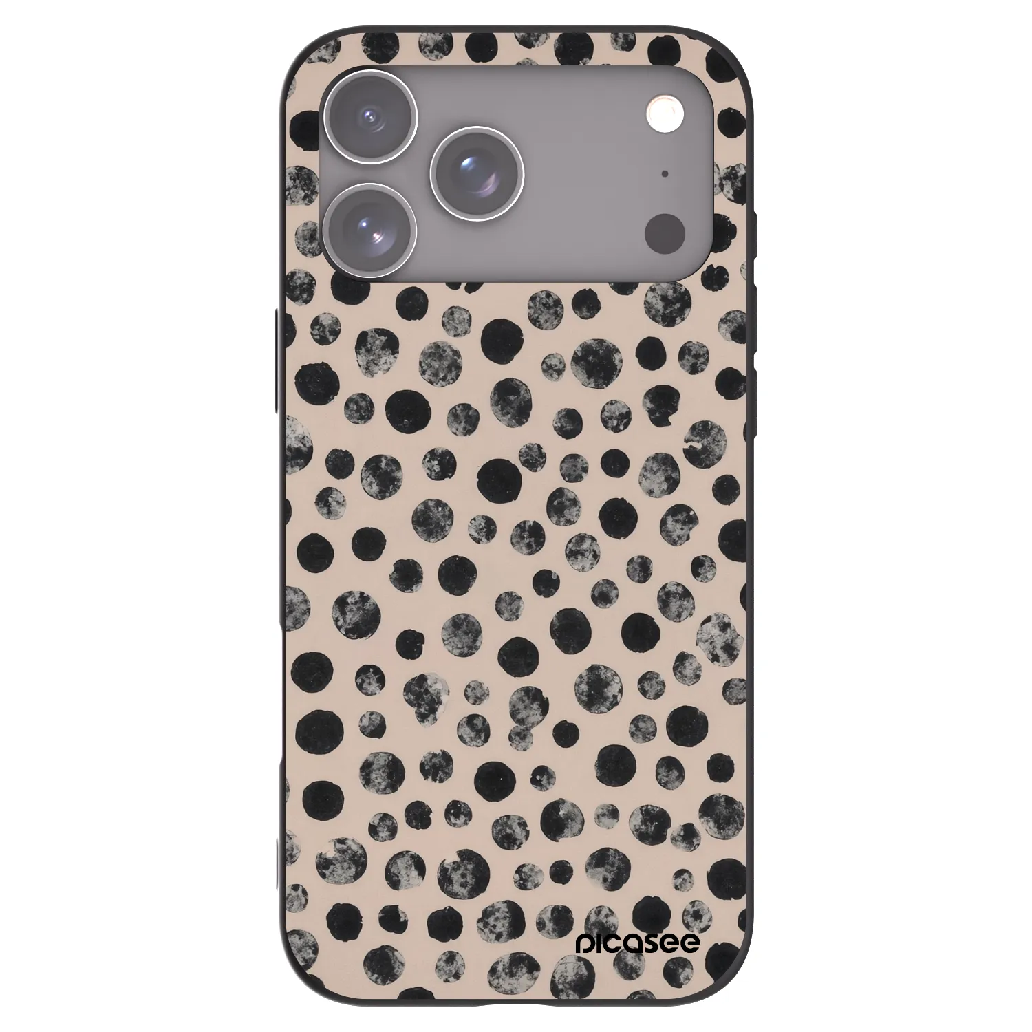 Picasee crna silikonska maskica za Apple iPhone 18 Pro Max - Dots