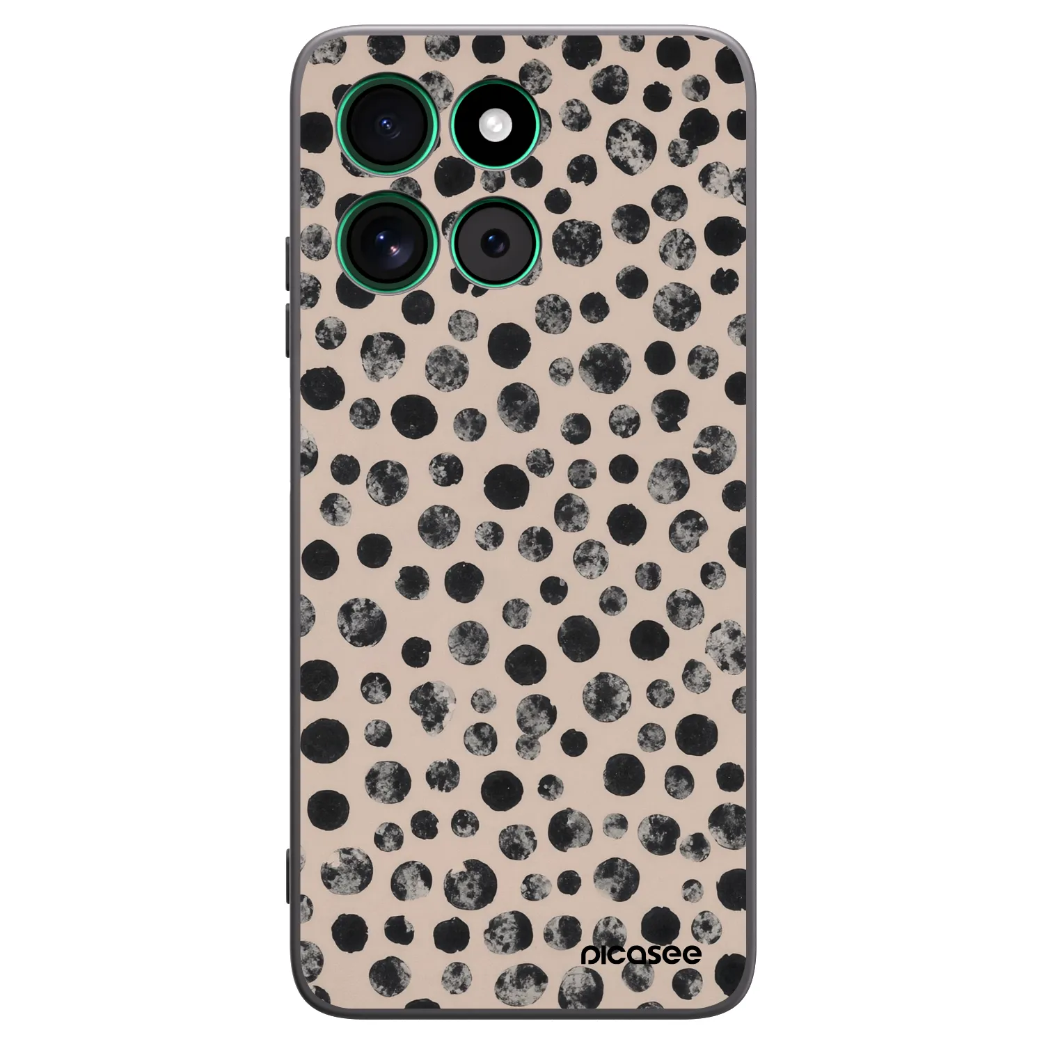 Picasee crna silikonska maskica za Motorola Moto G57 Power - Dots