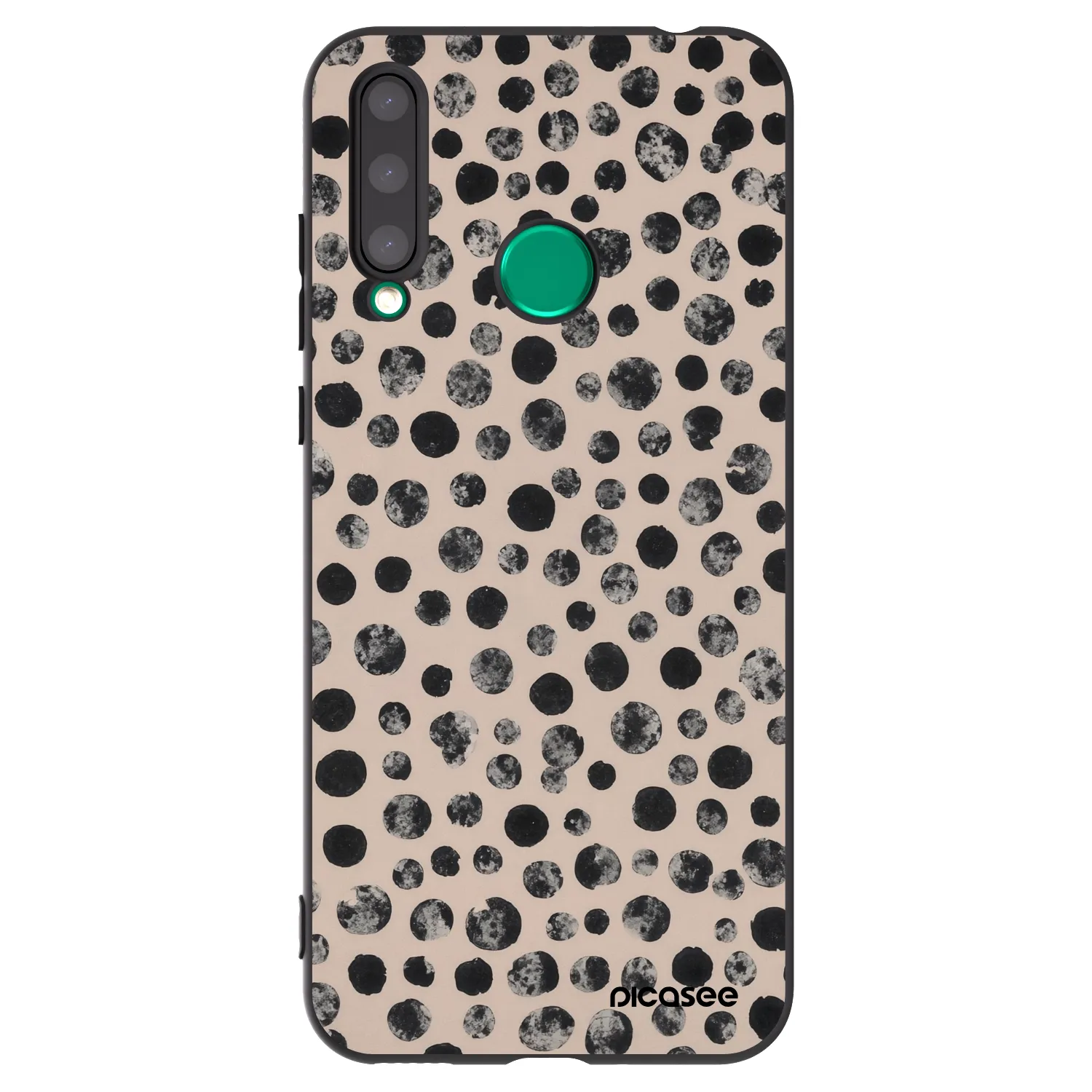 Picasee crna silikonska maskica za Honor 20 Lite - Dots