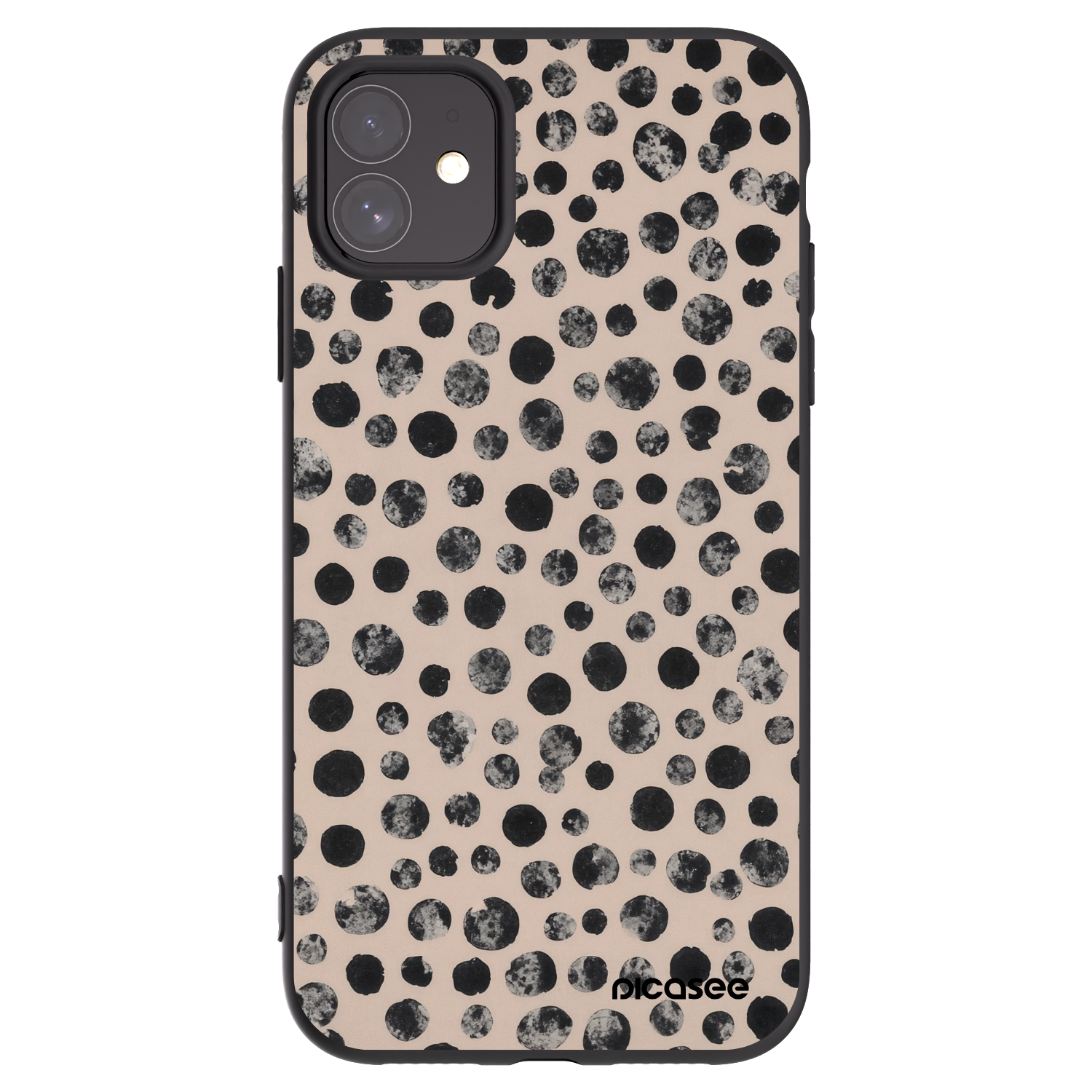 Picasee crna silikonska maskica za Apple iPhone 11 - Dots