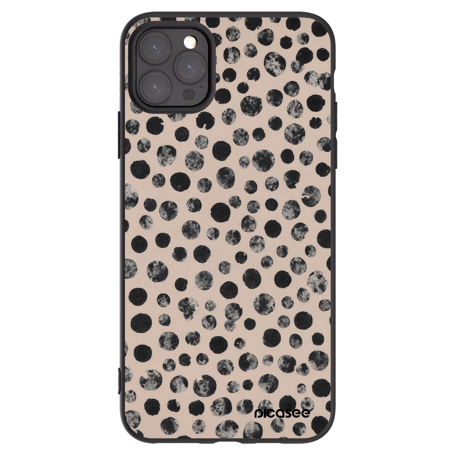 Picasee crna silikonska maskica za Apple iPhone 11 Pro Max - Dots