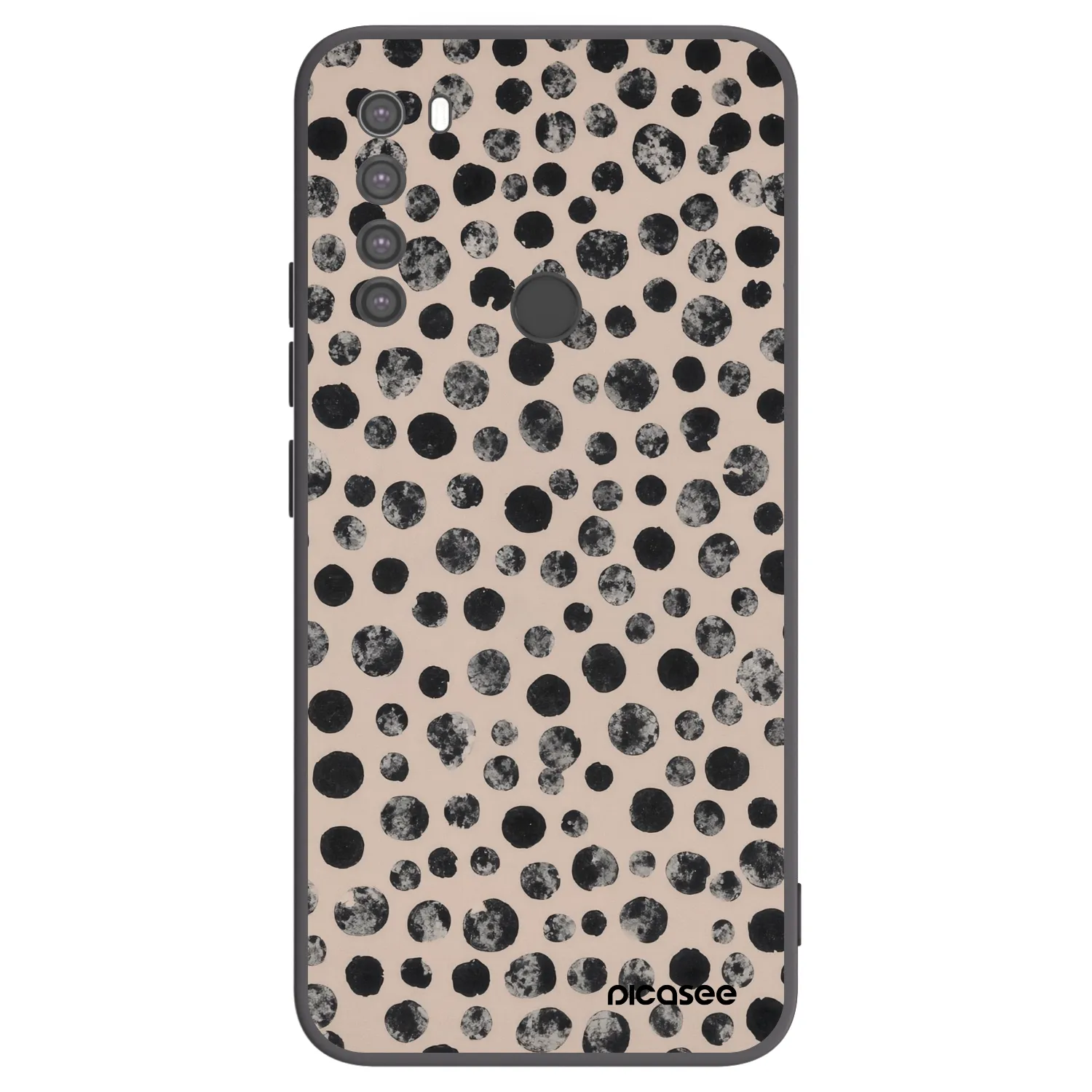Picasee crna silikonska maskica za Xiaomi Redmi Note 8 - Dots