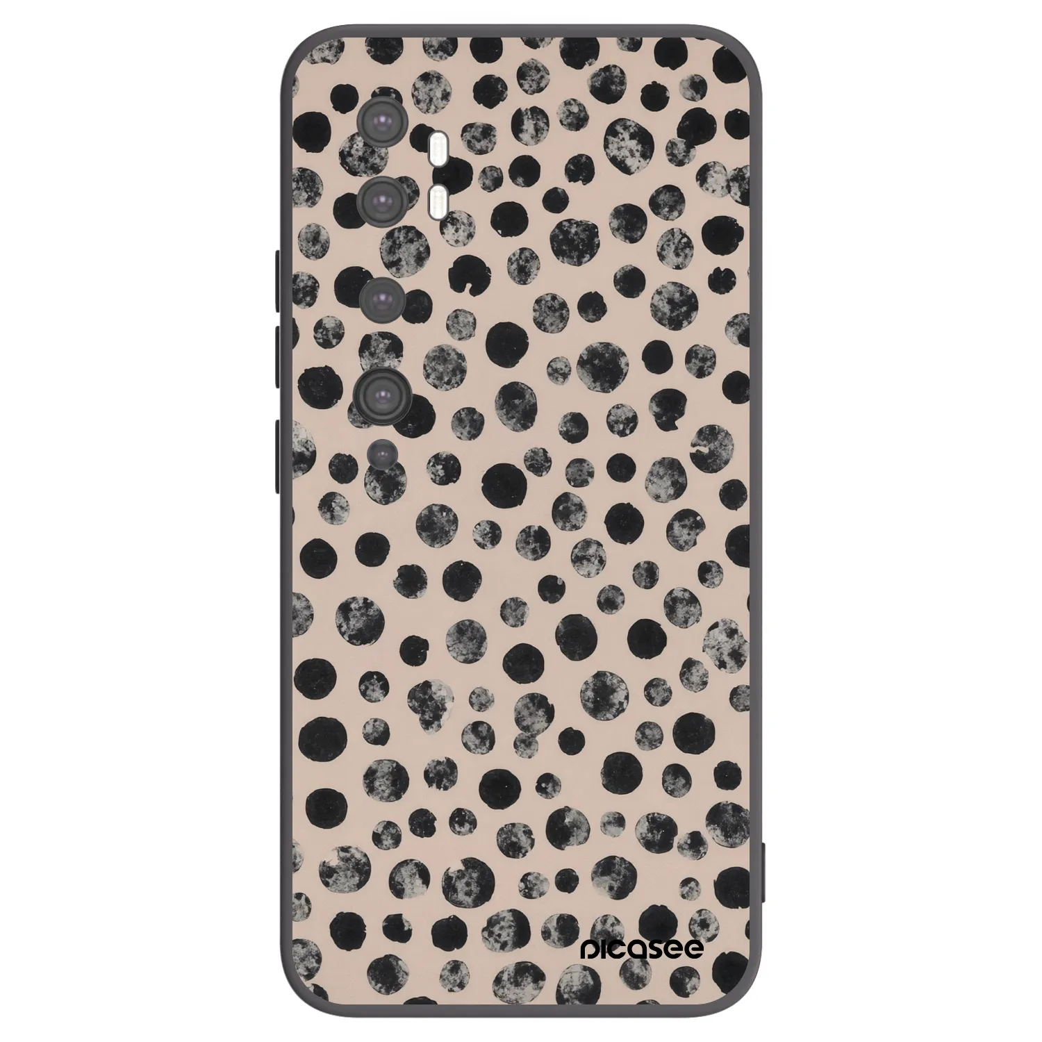 Picasee crna silikonska maskica za Xiaomi Mi Note 10 (Pro) - Dots