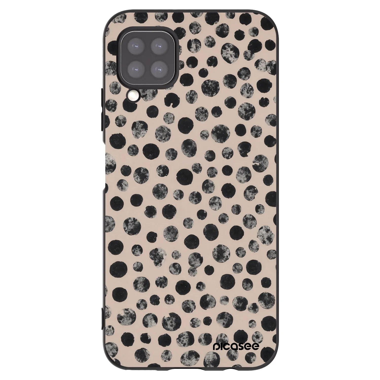 Picasee crna silikonska maskica za Huawei P40 Lite - Dots