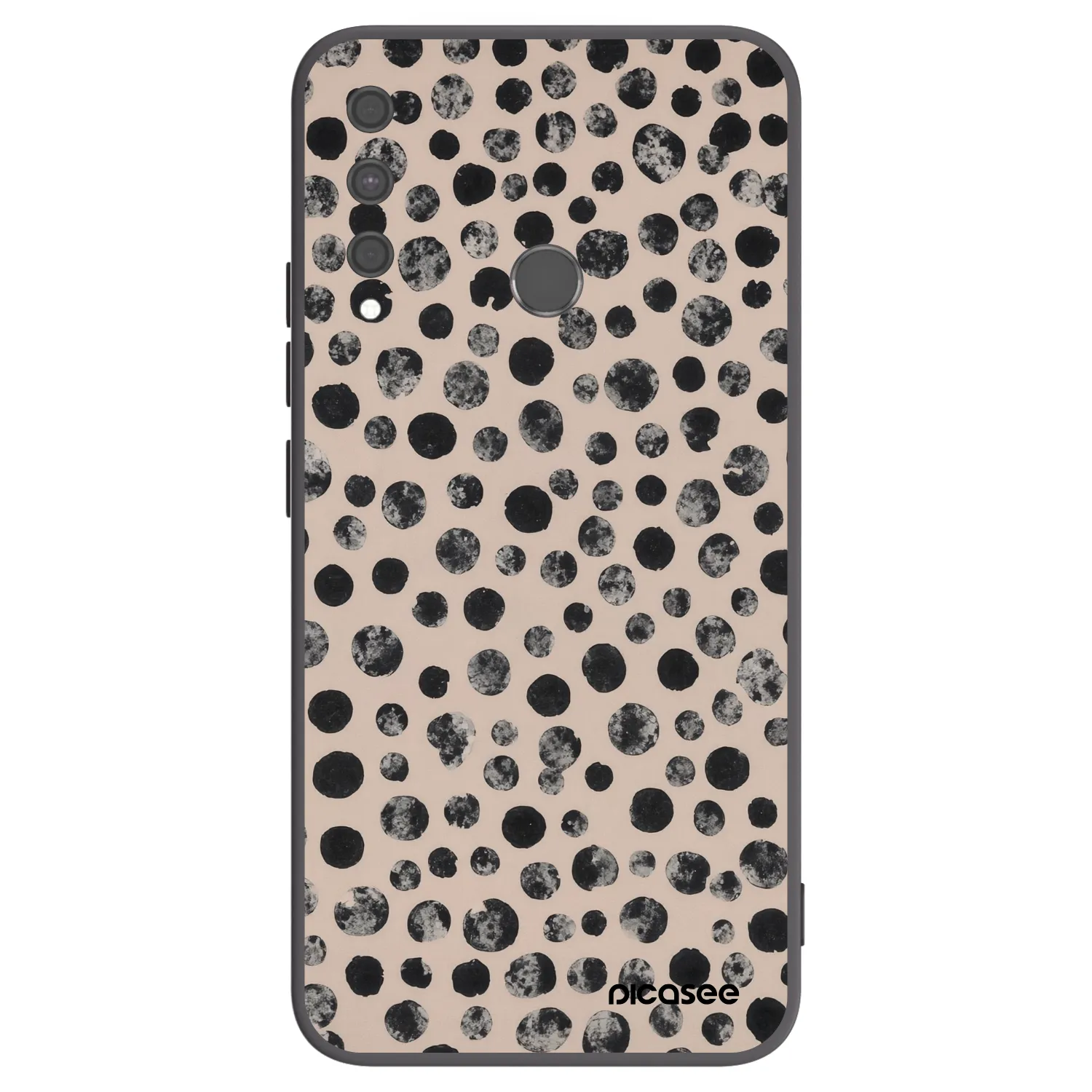 Picasee crna silikonska maskica za Huawei P40 Lite E - Dots