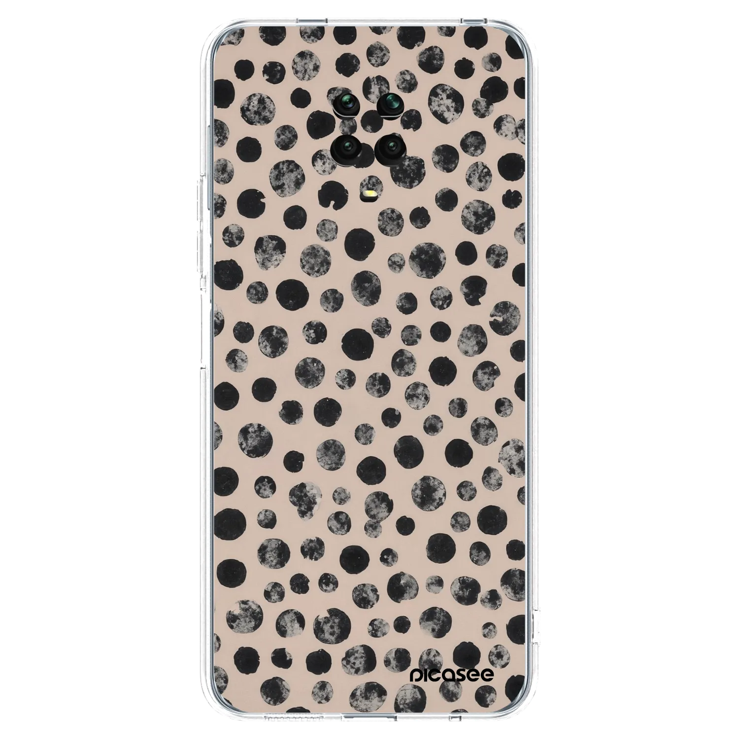 Picasee silikonska prozirna maskica za Xiaomi Redmi Note 9 Pro - Dots