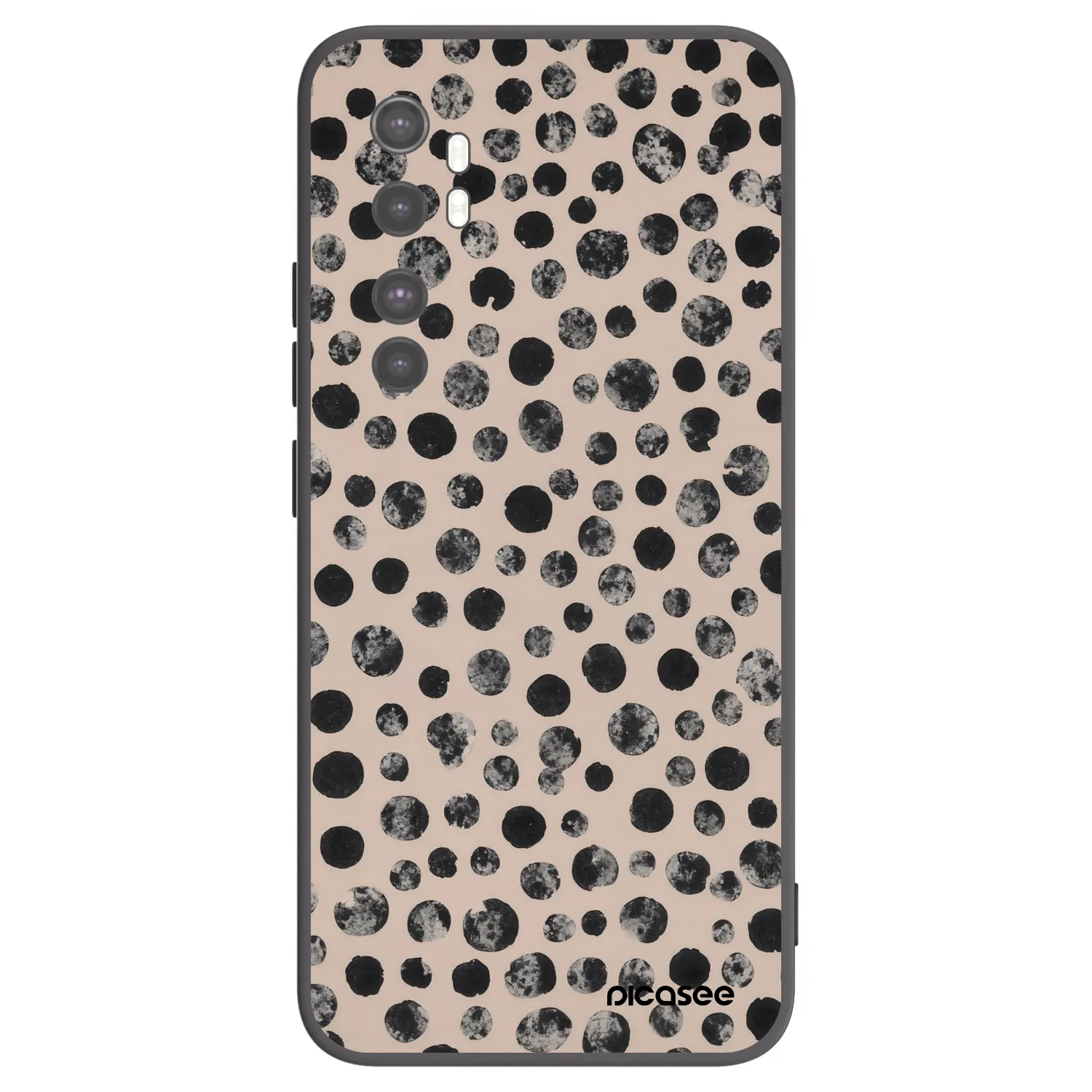 Picasee crna silikonska maskica za Xiaomi Mi Note 10 Lite - Dots