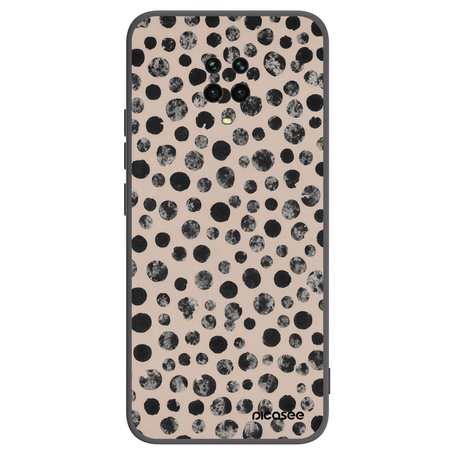 Picasee crna silikonska maskica za Xiaomi Redmi Note 9S - Dots