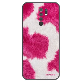 Picasee crna silikonska maskica za Xiaomi Redmi 9 - Pink Moo