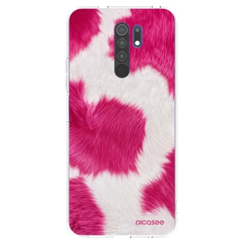 Picasee silikonska prozirna maskica za Xiaomi Redmi 9 - Pink Moo