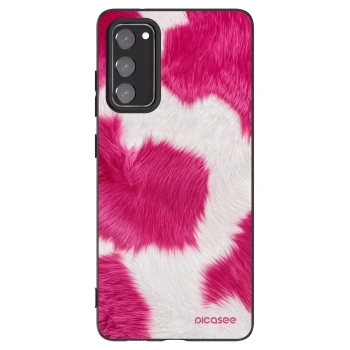 Picasee crna silikonska maskica za Samsung Galaxy S20 FE - Pink Moo