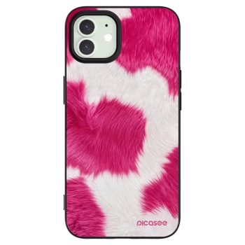 Picasee crna silikonska maskica za Apple iPhone 12 Pro - Pink Moo