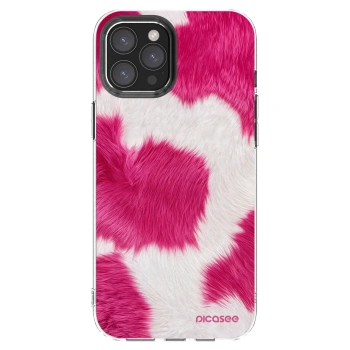 Picasee silikonska prozirna maskica za Apple iPhone 12 Pro Max - Pink Moo