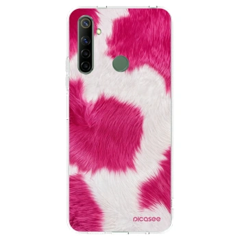 Picasee silikonska prozirna maskica za Realme 6i - Pink Moo