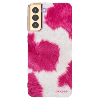 Picasee silikonska prozirna maskica za Samsung Galaxy S21+ 5G G996F - Pink Moo