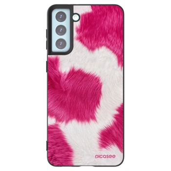 Picasee crna silikonska maskica za Samsung Galaxy S21+ 5G G996F - Pink Moo