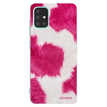 Picasee silikonska prozirna maskica za Samsung Galaxy M31s - Pink Moo
