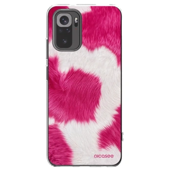 Picasee silikonska prozirna maskica za Xiaomi Redmi Note 10 - Pink Moo