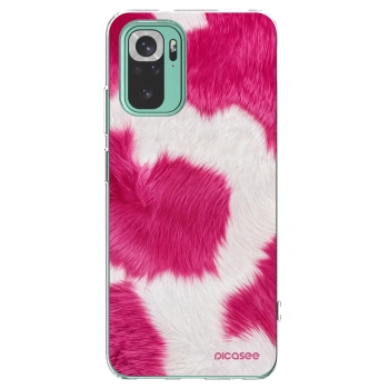 Picasee silikonska prozirna maskica za Xiaomi Redmi Note 10 Pro - Pink Moo