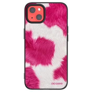 Picasee crna silikonska maskica za Apple iPhone 13 - Pink Moo