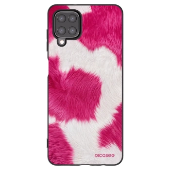 Picasee crna silikonska maskica za Samsung Galaxy M12 M127F - Pink Moo