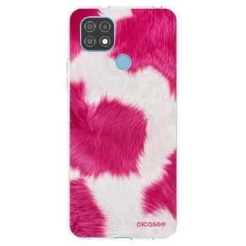 Picasee silikonska prozirna maskica za Realme C21 - Pink Moo