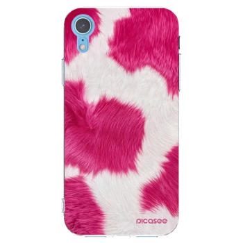 Picasee silikonska prozirna maskica za Apple iPhone XR - Pink Moo