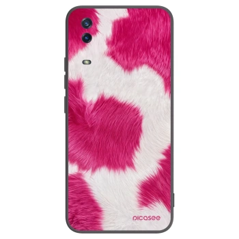 Picasee crna silikonska maskica za Vivo Y11s - Pink Moo
