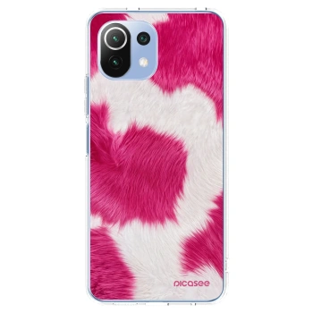 Picasee silikonska prozirna maskica za Xiaomi 11 Lite 5G NE - Pink Moo