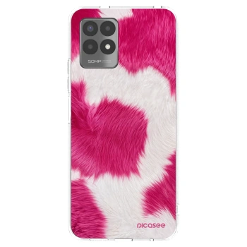 Picasee silikonska prozirna maskica za Realme 8i - Pink Moo
