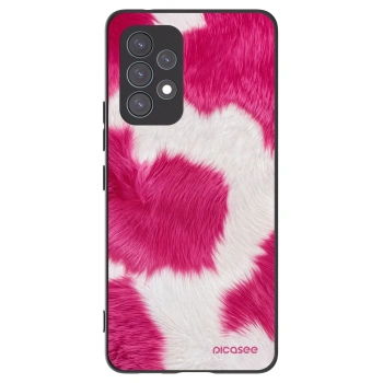 Picasee crna silikonska maskica za Samsung Galaxy A53 5G A536 - Pink Moo