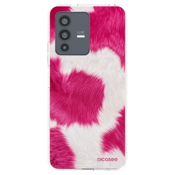 Picasee silikonska prozirna maskica za Vivo V23 5G - Pink Moo