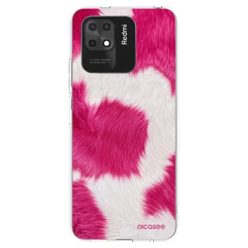 Picasee silikonska prozirna maskica za Xiaomi Redmi 10C - Pink Moo