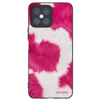 Picasee crna silikonska maskica za Honor X8 4G - Pink Moo