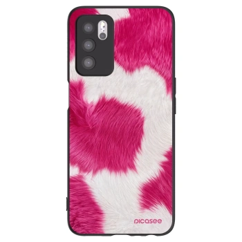 Picasee crna silikonska maskica za OPPO A16s - Pink Moo